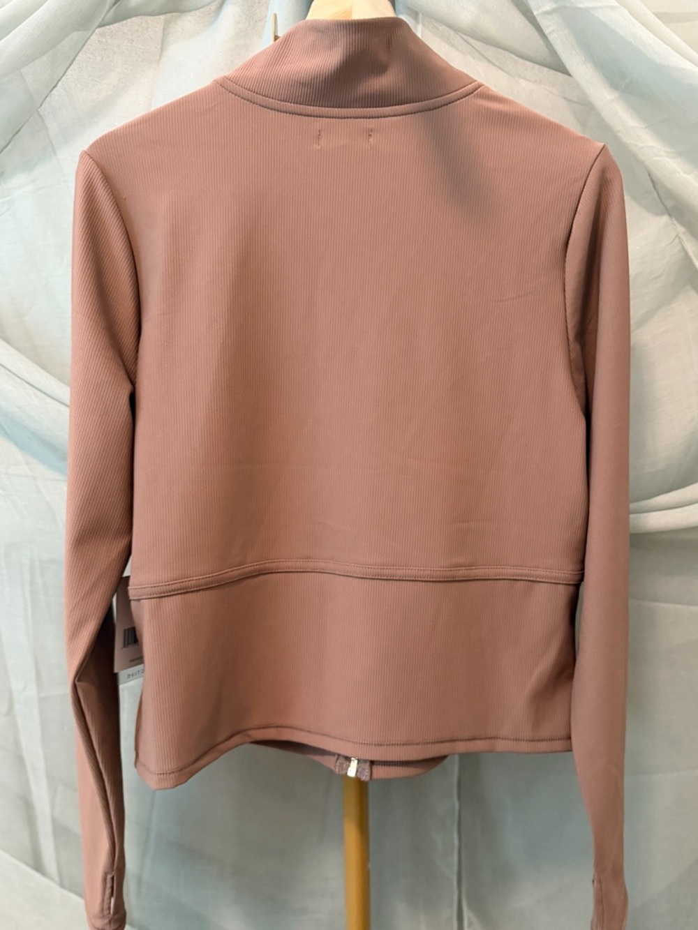 Jason Wu Taupe Zip-Front Cropped Jacket - Picture 3 of 6